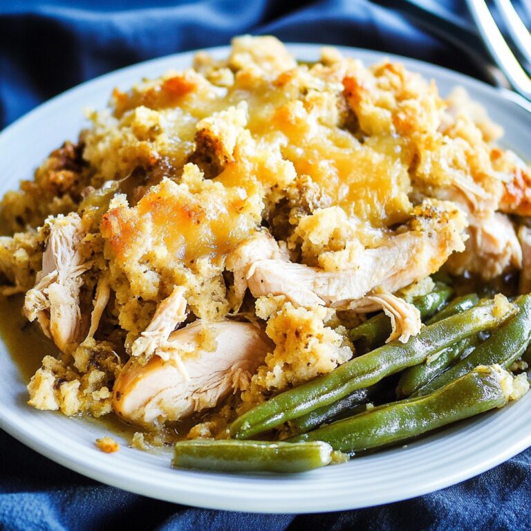 Crock Pot Chicken and Stuffing with Green Beans Recipe