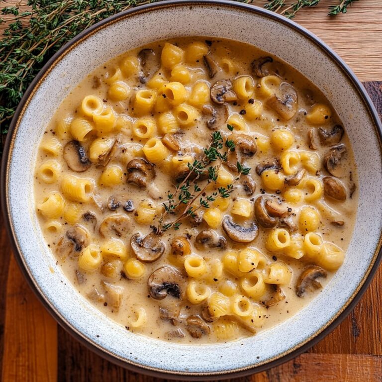 Creamy Mushroom Pasta Soup Recipe