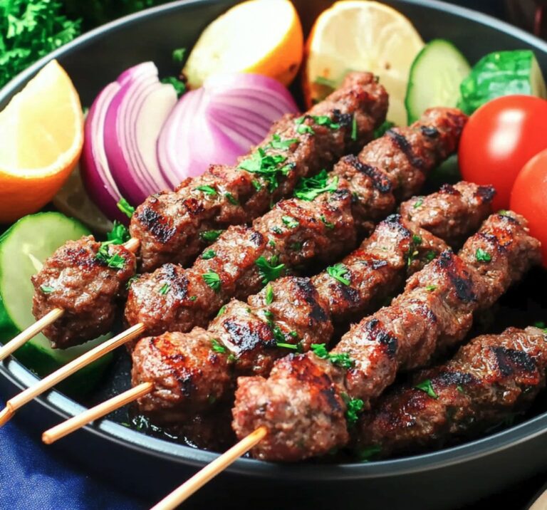 Sizzling Ground Beef Kebabs Recipe