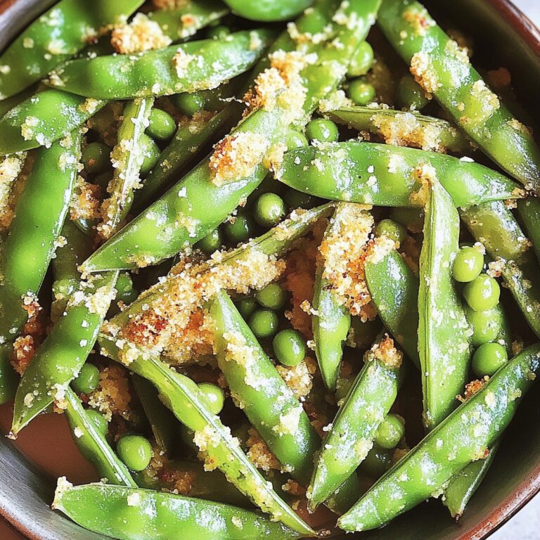 Garlic Parmesan Sugar Snap Peas Recipe