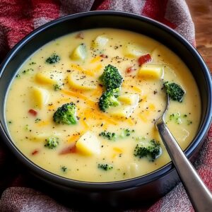 Cheddar Broccoli Potato Soup Recipe
