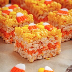 Candy Corn Rice Krispie Treats Recipe