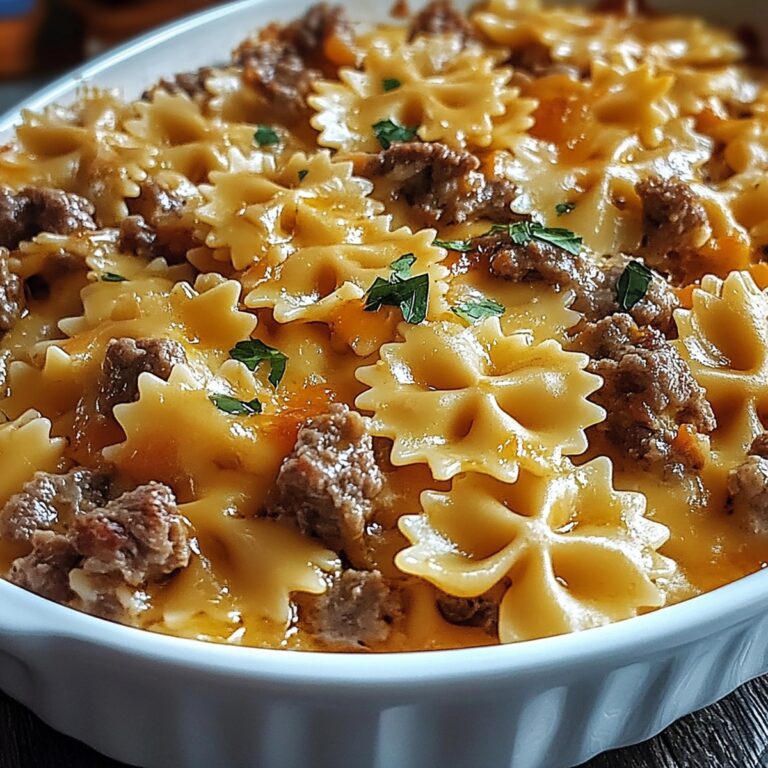 Velveeta Beef Bowtie Pasta Casserole Recipe