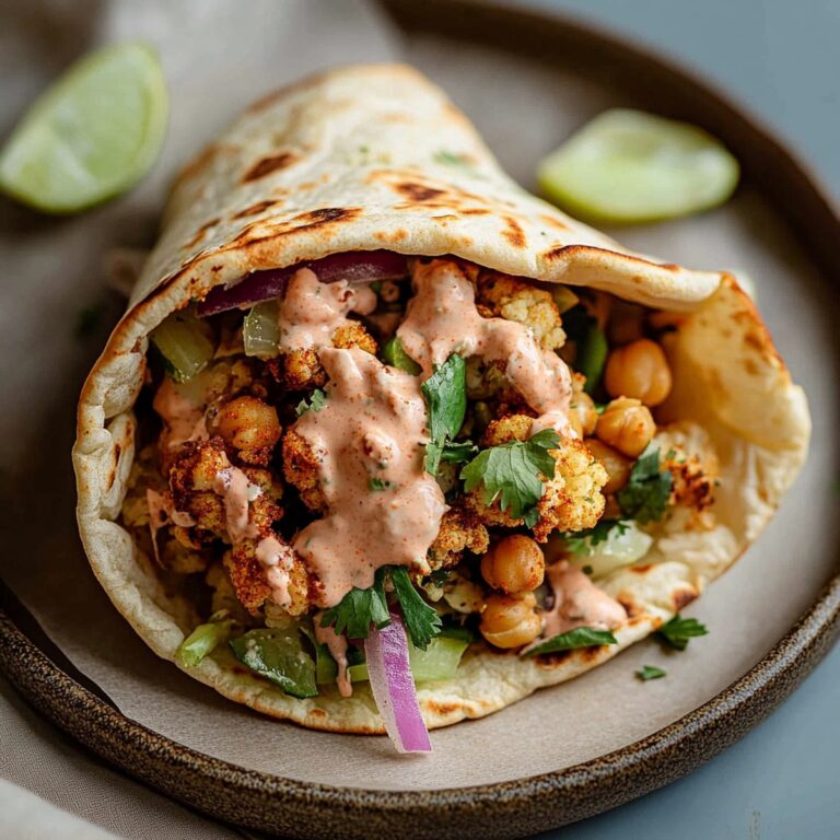 Chili Lime Chickpea Cauliflower Wrap Recipe