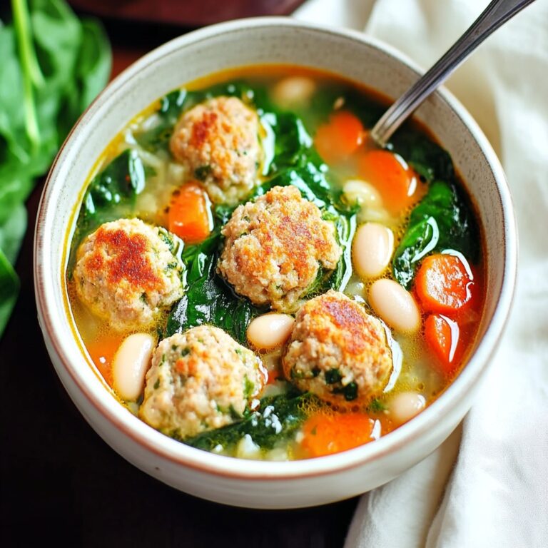 Spinach and White Bean Meatball Soup Recipe
