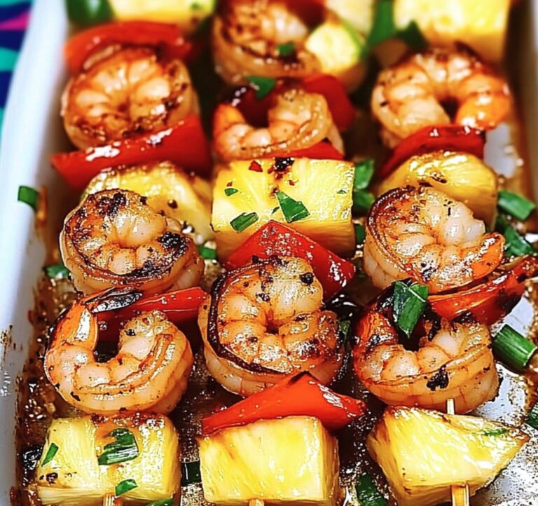 Tropical Grilled Shrimp Pineapple Skewers Recipe