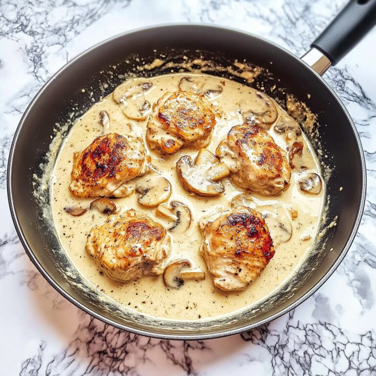 Keto Chicken Thighs with Creamy Mushroom Sauce Recipe