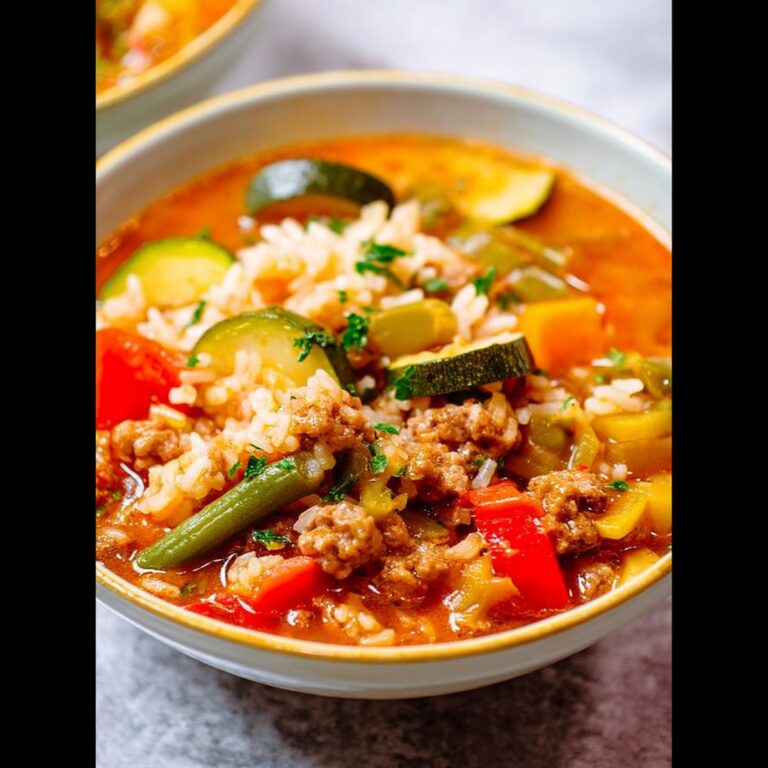 Hearty Italian Sausage, Vegetable, and Rice Soup Recipe