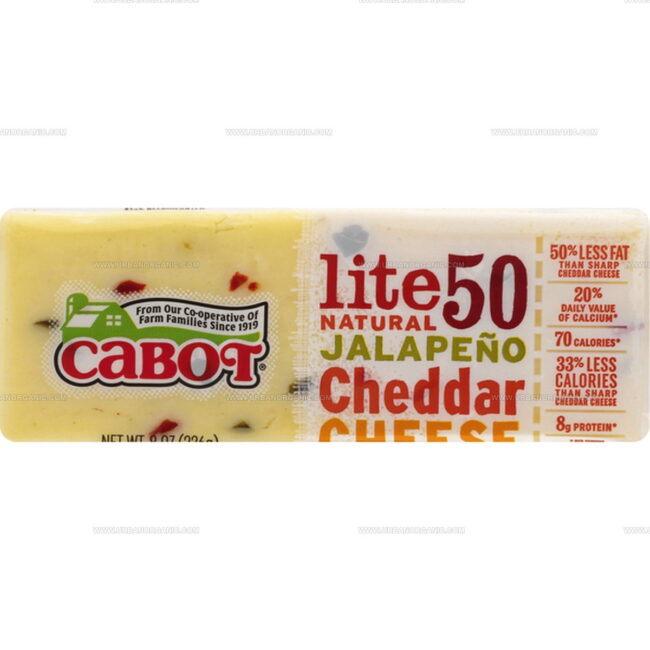 Cabot Creamery Cabot Jalapeno 50% Reduced Fat Cheddar
